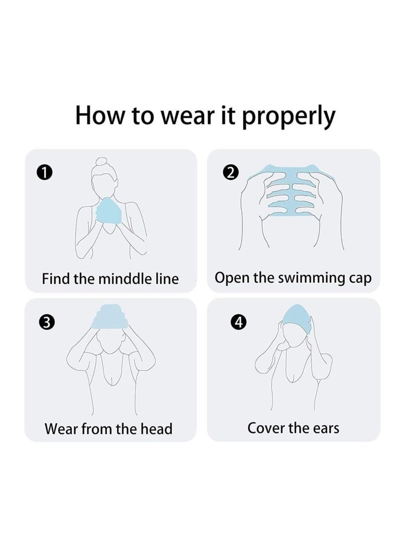 أرينا قبعة سباحة للكبار قبعة سباحة لحمام السباحة، قبعات سباحة كبيرة جدًا من السيليكون الممتاز المقاوم للماء قبعات سباحة من السيليكون للنساء للبالغين قبعة سباحة بونيه سباحه كاب سباحة  أدوات سباحه  اكسسوارات سباحه العاب مائيه مستلزمات سباحه - Image 2